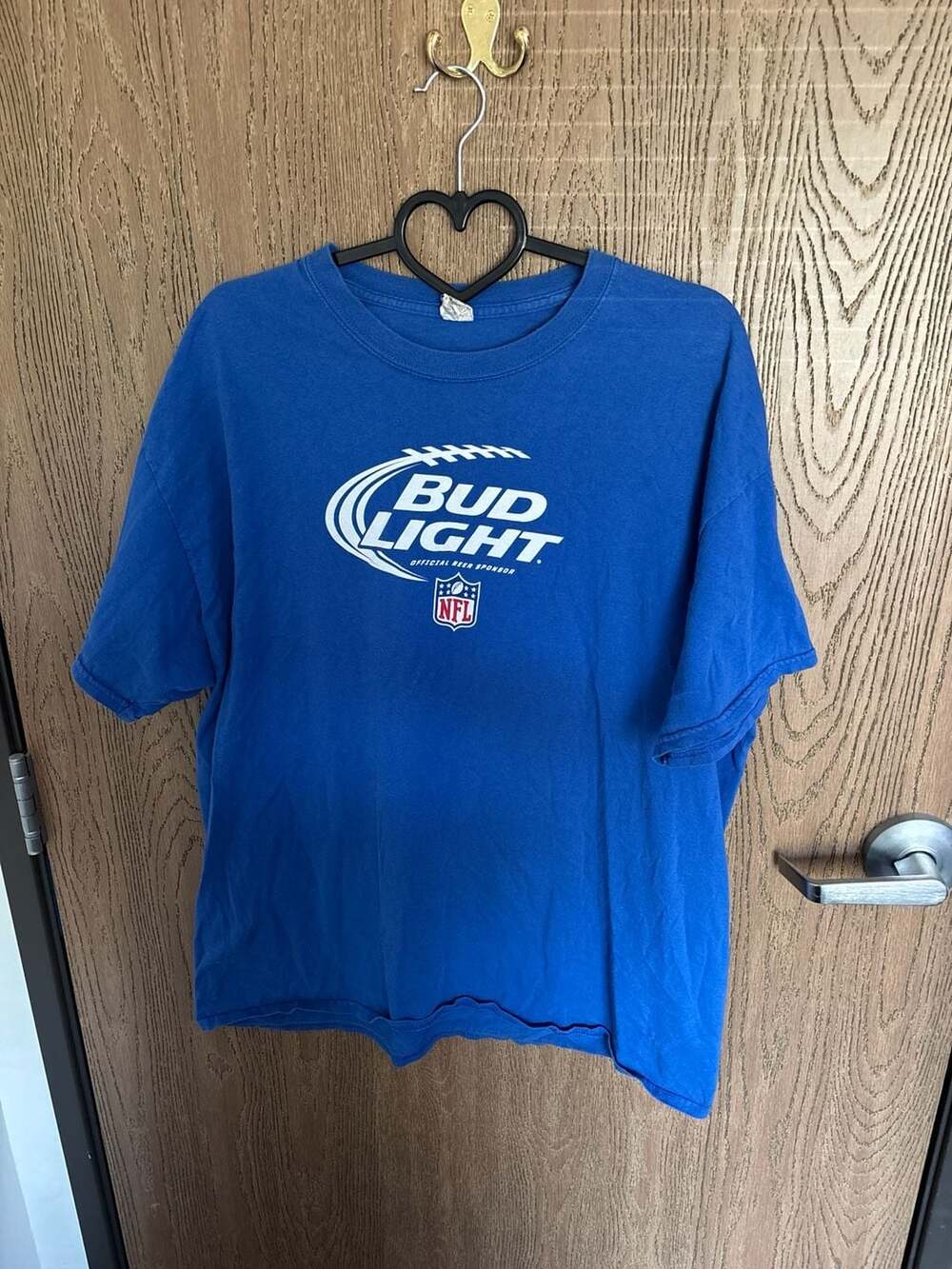 Bud Light NFL Official Beer Sponsor Blue Graphic T-Shirt